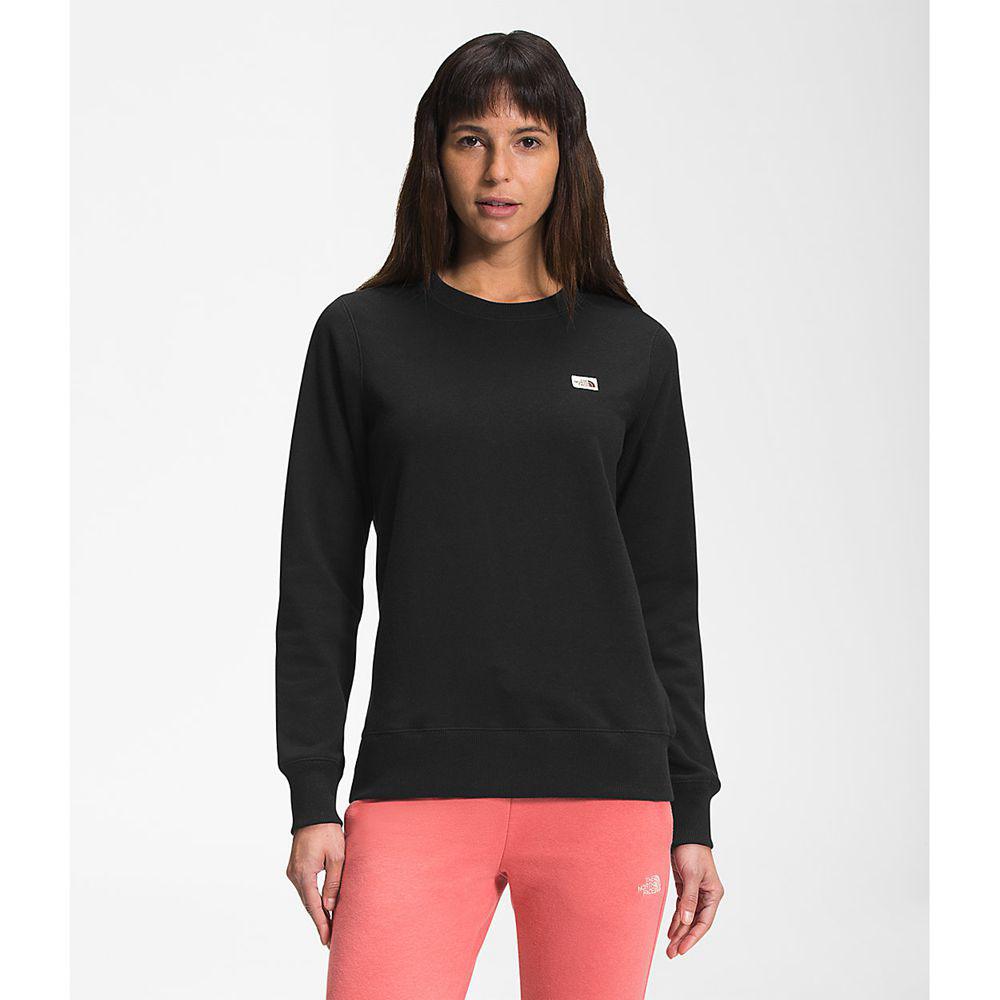 The North Face Heritage Patch Crew Γυναικεια Φούτερ - Μαυρα (IJXW52794)